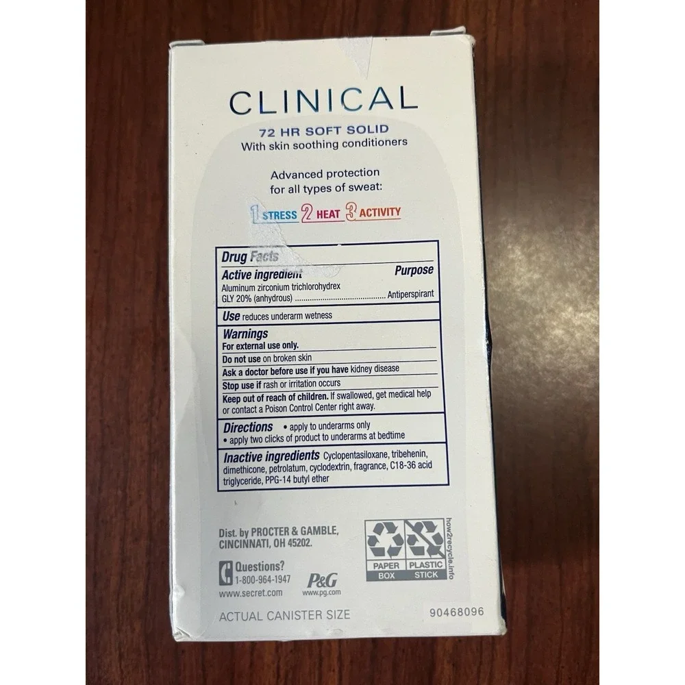 Secret Clinical Strength Women's‎ Soft Solid Antiperspirant/Deodorant 1.6oz